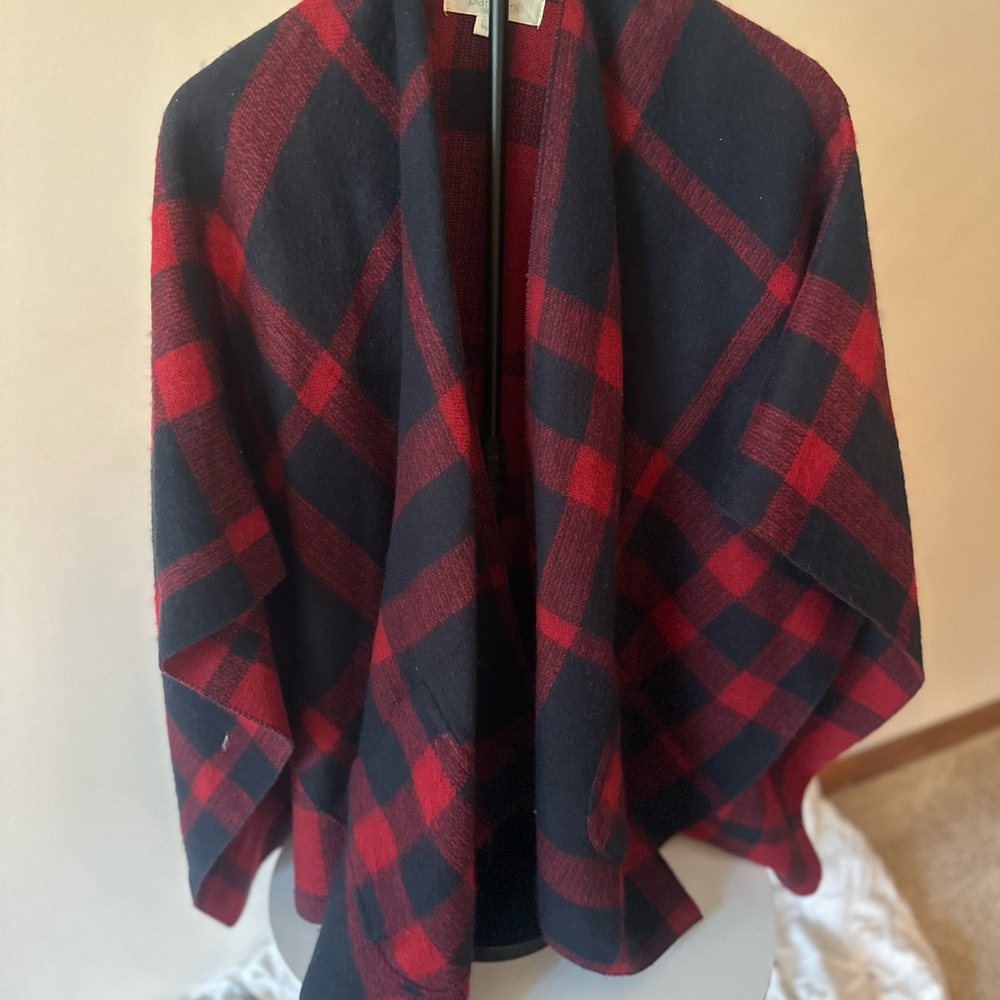Red and Black Plaid Shawl